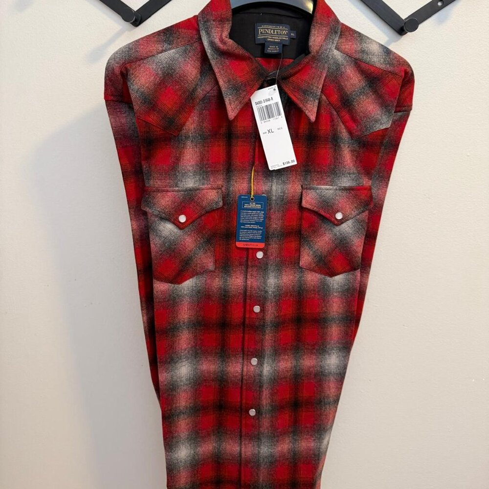 NWT MEN'S PLAID SNAP-FRONT WESTERN CANYON SHIRT Men's XL